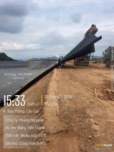 Thi công trải HDPE - Dự án DAP Lào Cai