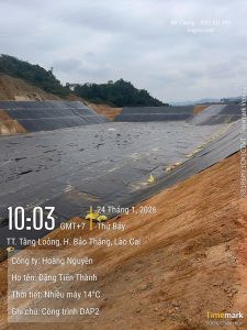 Lót đáy bãi GYPS bằng HDPE dày 2.0mm