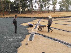 Thi công Giải pháp Megaflo khu Green sân Golf BRG Đồng Mô